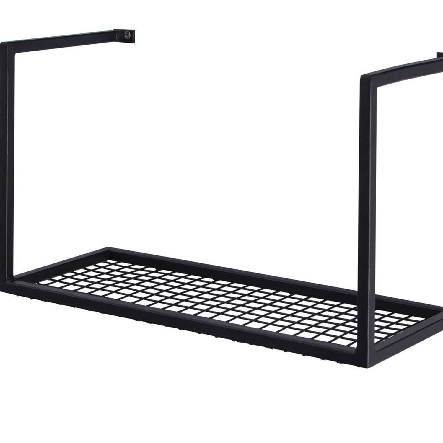 Nicho Prateleira De Ferro Estilo Industrial Organizador Aço Angra 36x15cm Preto