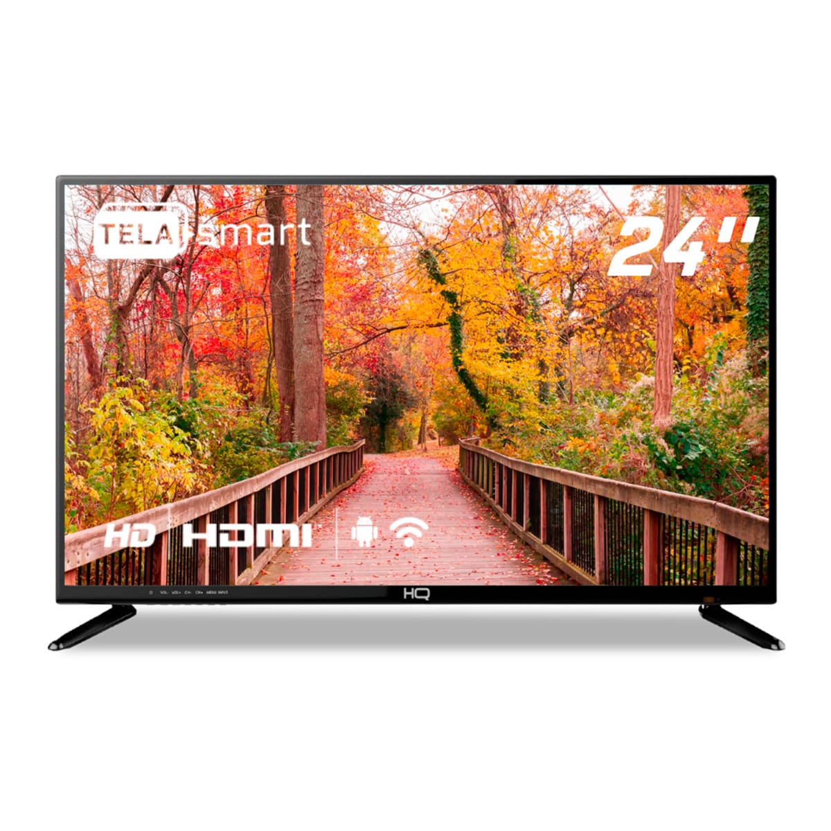 Menor preço em Tv Monitor 24&quot; Hq Led Full Hd, 75hz, Hdmi E Vga, Android, Ajuste De Inclinação, Preto Hq