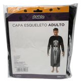 Capa Esqueleto Adulto Halloween Play&amp;fun