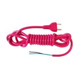 Cabo Fio Secador Cabelo 2x1,0mm 3mt 10a Taiff Rosa Original