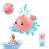 Brinquedo De Banho Com Luz E Sensor De Água Baleia Infantil