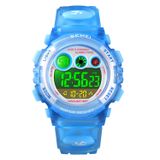 Relógio Cofuo Digital For Kids Blue Sports Waterproof Alarm