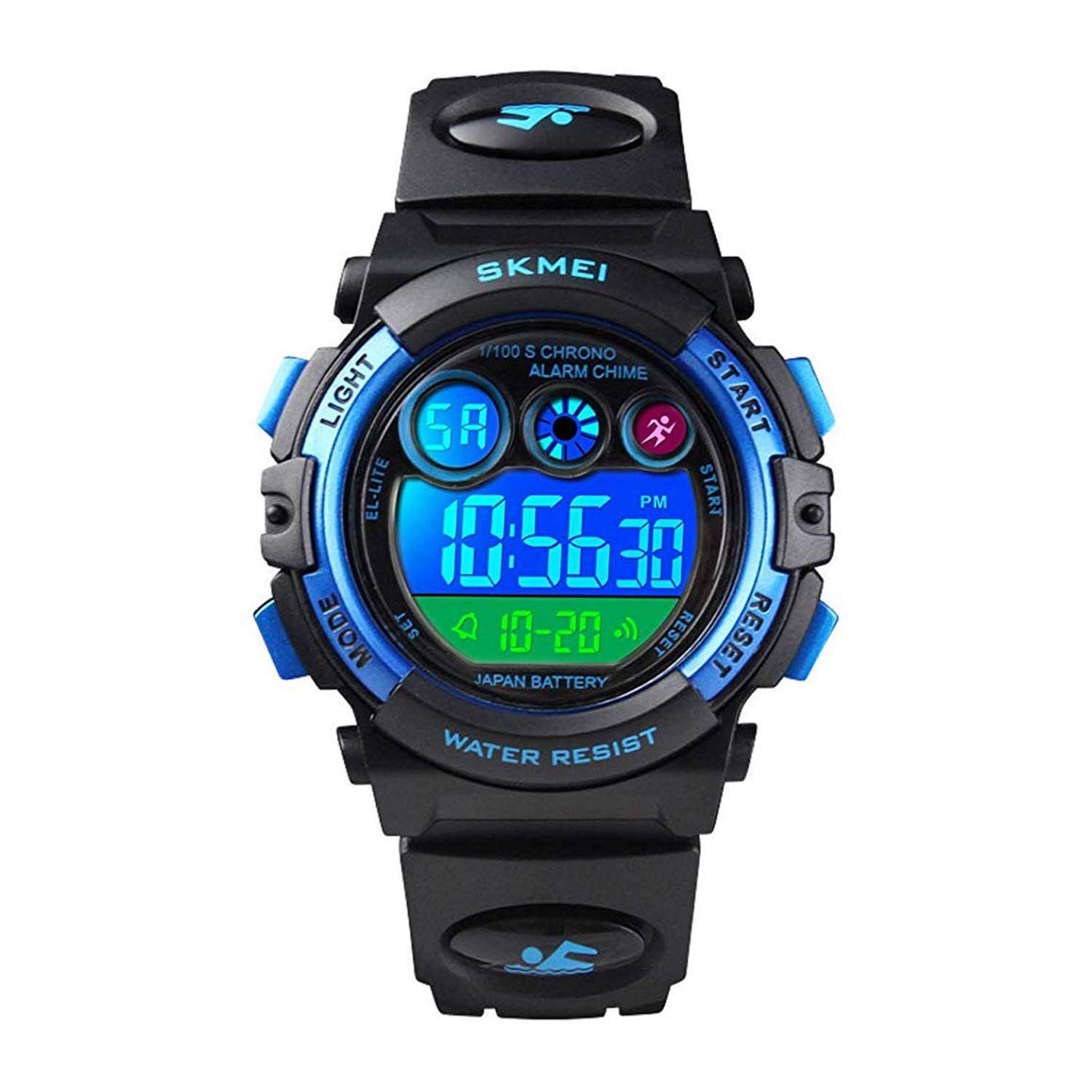 Relógio Cofuo Kids Black Digital Sports Waterproof 50m