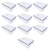 10 Organizadores Modular Empilhável 11,5x17x5,5 Transparente