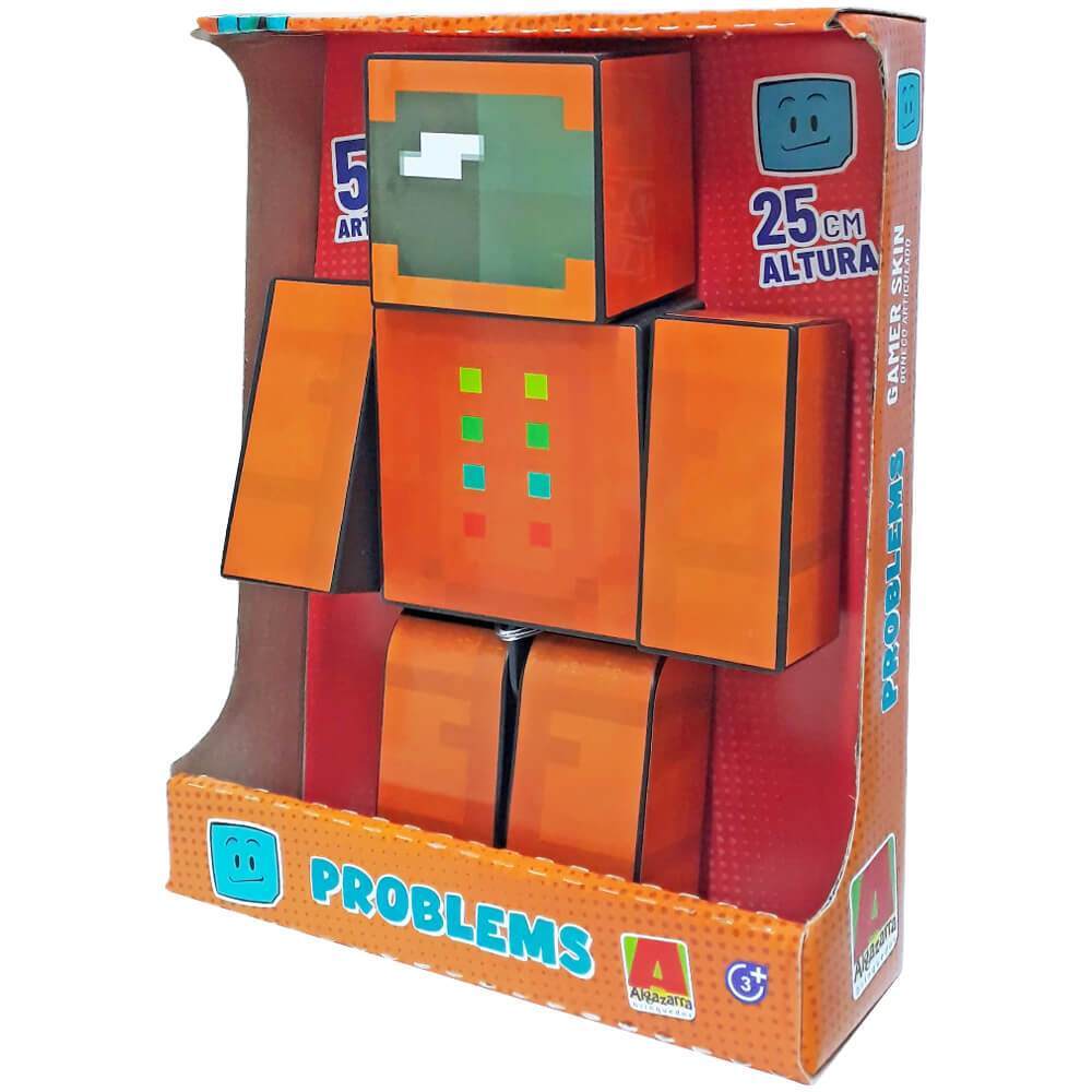 Boneco Gamer Skin Problems Zoom 25cm Algazarra