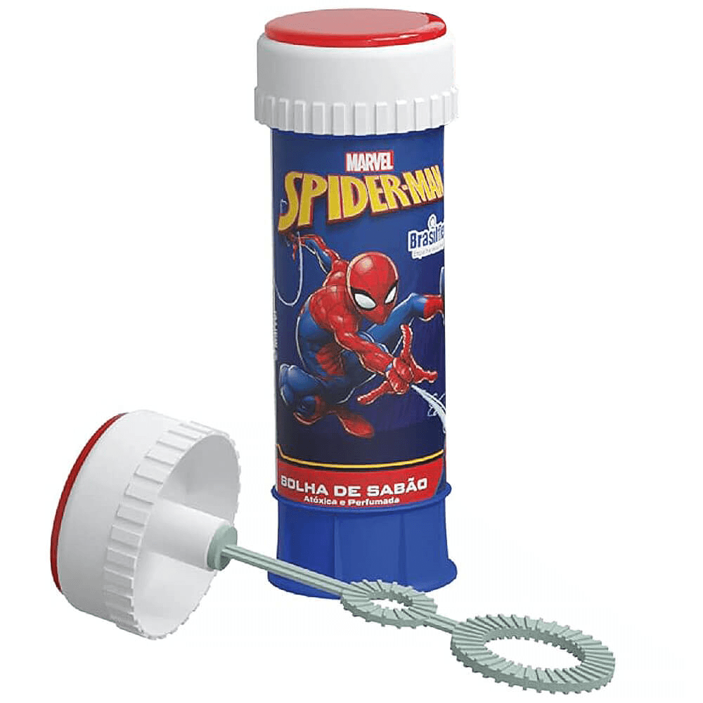 Bolha De Sabao Com Jogo Homem Aranha 60ml Brasilflex