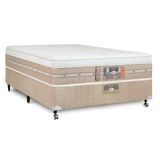 Cama Box Casal Castor Silver Star Air One Face Pocket 138x188x59 + Box Castor