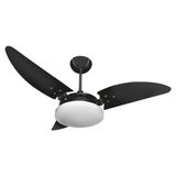 Ventilador De Teto Nina Plafon Led 3 Pás Preto 127v Ventex