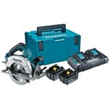 Serra Circular 185mm Sem Fio 36v Com Aws 2 Baterias Carregador Disco Maleta Dhs781pt2j 127v Makita