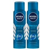 Kit Desodorante Aerosol Nivea Men Fresh Active 150ml - 2 Unidades