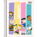 Tilibra - Planner Espiral 17,7 X 24 Cm Snoopy 2025 - Snoopy E Amigos