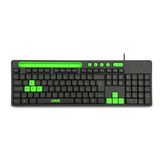 Teclado Gamer Multilaser Preto-verde - C- Suporte P- Smartphones