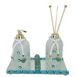Kit Lavabo Pedra Natural Difusor Saboneteira-escolha A Pedra