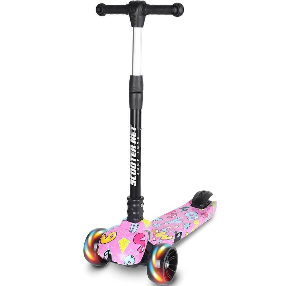 Patinete Scooter Net Grafite Rosa Zoop