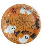 Prato Halloween Papel 18cm Com 10 Unidades