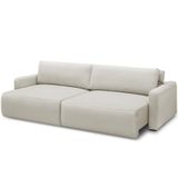 Sofá Retrátil Reclinável Para Sala De Estar Living 270cm Sevilha F04 Veludo Bege