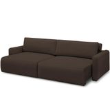 Sofá Retrátil Reclinável Para Sala De Estar Living 270cm Sevilha F04 Veludo Marrom