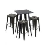Mesa Alta Bistrô De Bar + 3 Banquetas Altas Iron Tolix