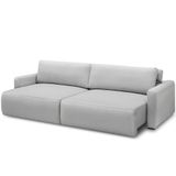 Sofá Retrátil Reclinável Para Sala De Estar Living 270cm Sevilha F04 Bouclê Cinza