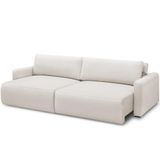 Sofá Retrátil Reclinável Para Sala De Estar Living 270cm Sevilha F04 Bouclê Cru