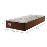 Bicama Box Baú Com Courino Linho Branco 88x188 Com Colchão Relax Adorabile Molas Ensacadas Ecoflex