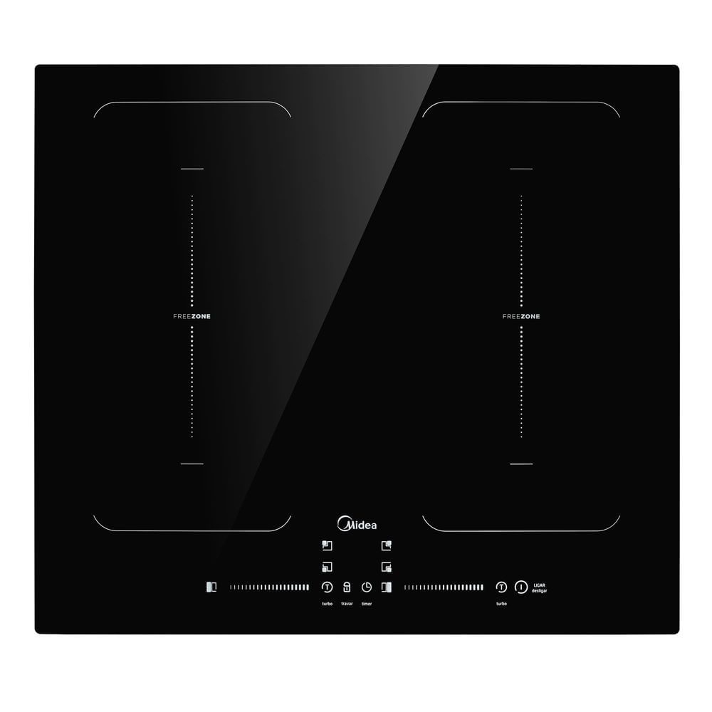 Cooktop De Indução Midea 4 Bocas Cfbd42 Dual Freezone 60hz Preto 220v