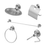 Kit Acessórios Para Banheiro 5 Peças Aço 430 Alumínio Stander - 17300 Cromado