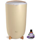 Aquecedor De Toalha Elétrico 20l Com Aromaterapia E Óleo Essencial De Lavanda, Temporizador E Desligamento Automático, 110v, Zadro, Marfim Bambu