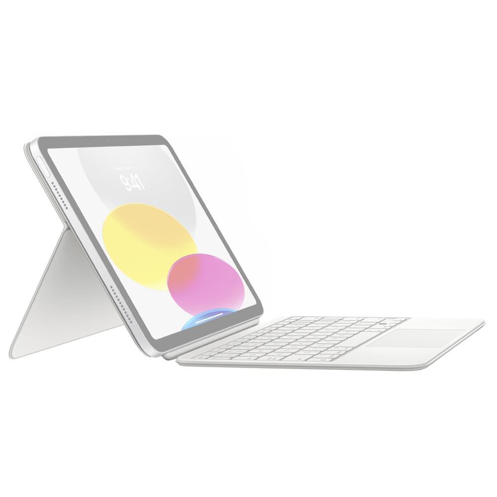 Teclado Apple Magic Keyboard Folio Para Ipad 10&quot; Mqdp3ll/a Wireless / Inglês - Branco