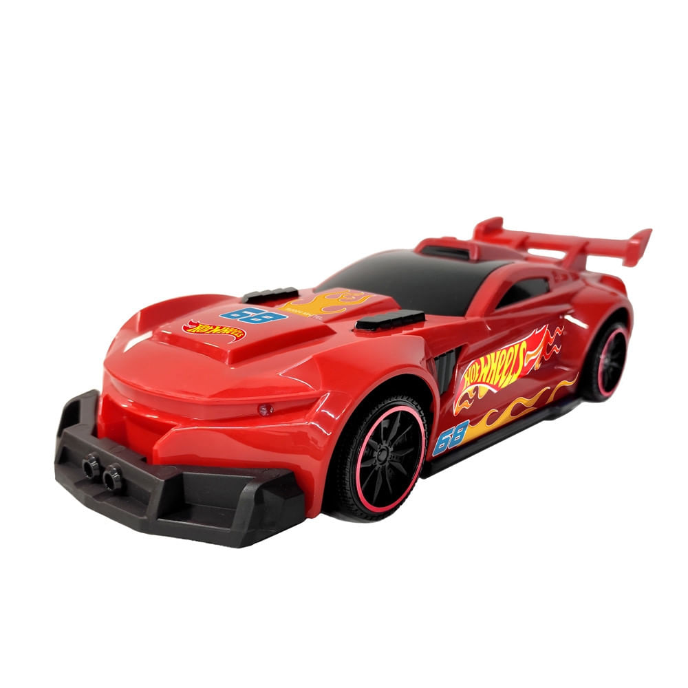 Hot Wheels Carros Track Ripper Vermelho Com Luz E Som 42cm Tamanho Multikids - Br2263