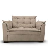 Sofá 2 Lugares Para Sala Moderno Confortável Stella Suede Cor:bege