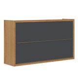 Armário Aéreo Para Cozinha 1,20 Cm Com 2 Portas 1 Prateleira Opala Carvalho-grafite