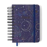 Agenda Planner 2025 Astral Diária Wire-o 11,5x16cm Maré Azul Cicero