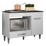 Balcão Para Forno Micrrondas E Cooktop 4 E 5 Bocas Carla Branco
