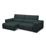 Sofá Decorativo Barbosa 3 Lugares Sala De Estar 230cm Reclinável E Retrátil Couro Verde Musgo