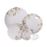 Aparelho De Jantar Tramontina Magnólia Em Porcelana Decorada 30 Peças Tramontina