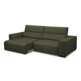Sofá Decorativo Barbosa 5 Lugares Sala De Estar 290cm Reclinável E Retrátil Couro Fendi