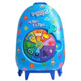 Mochila Rodinha Tripla Divertidamente Roleta Azul 3d Maxtoy