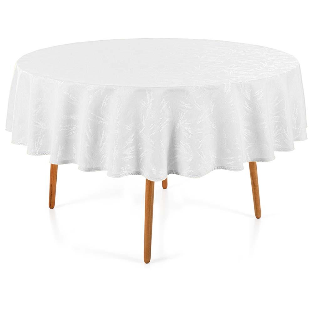 Toalha De Mesa Redonda Sempre Limpa Urban 178cm - Karsten Branca