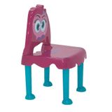 CADEIRA PLASTICA INFANTIL MONTAVEL MONSTER ROSA E AZUL