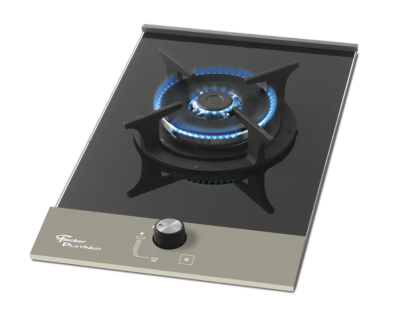 Fogão Cooktop Fischer 1Q TC Platinium Gás Mesa VidroCódigo 27348