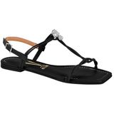 Sandalia Feminina Rasteira Pedra Vizzano 6479.102.7286 Preta N° 37