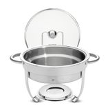 RECHAUD REDONDO EM ACO INOX BANHO MARIA COM SUPORTE PARA TAMPA 4,3 L TRAMONTINA