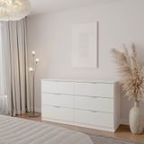 Cômoda 6 Gavetas Hera Cabecasa Madeiramadeira Branco Geada