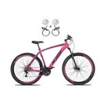 Bicicleta Aro 29 Ksw Xlt 24v Freios Disco Hidráulicos Garfo Suspensão - Rosa Tam.15