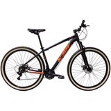 Bicicleta Aro 29 Ksw Xlt 24v Freio A Disco Suspensão Mountain Bike Alumínio - Preto-laranja Tam.19