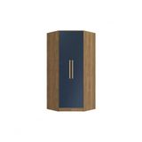 Guarda-roupa De Canto 2 Portas Kappesberg Adapt Nogueira/azul Profundo 105cm