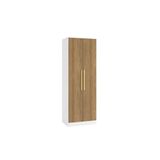 Guarda-roupa 2 Portas 2 Cabideiros Kappesberg Adapt Branco/nogueira 80cm