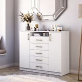 Cômoda Com 2 Portas E 5 Gavetas Quebec Branco