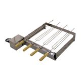 Kit Giratório Baixo Churrasqueira em Inox 6 Espetos Bivolt